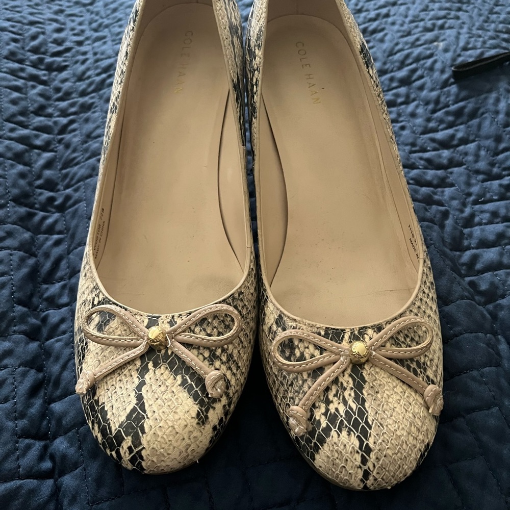 Cole Haan Snakeskin Wedges